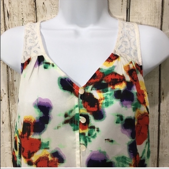 KENSIE sleeveless floral tank top size xs - Picture 3 of 6